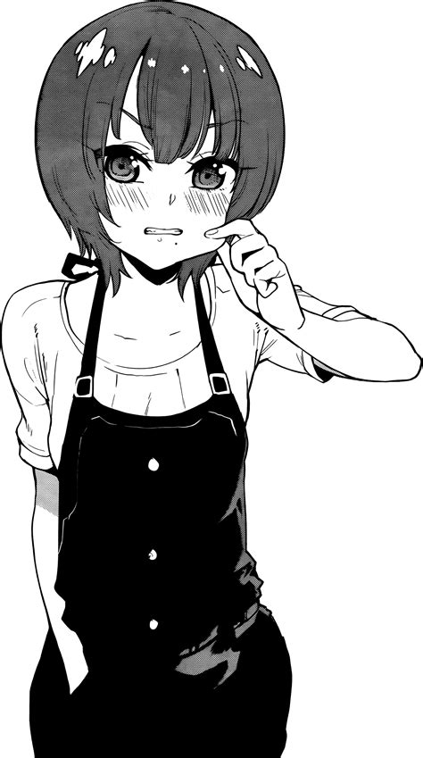 Black And White Anime Girl Png And Free Black And White Anime Girlpng Transparent Images 20537