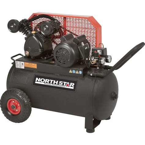 Northstar Single Stage Portable Electric Air Compressor — 2 Hp 20 Gallon 50 Cfm Horizontal