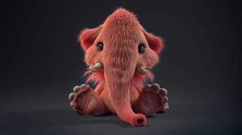 Cute Baby Mammoth 4k Ultra Hd Wallpaper Background Image