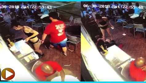 Waitress Tackles Customer Who Groped Her Butt Caught On Camera