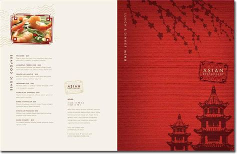 Chinese Restaurant Menu Template Gambaran