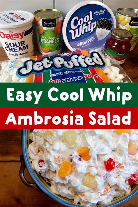 Easy Cool Whip Ambrosia Salad Recipe Best Crafts And Recipes