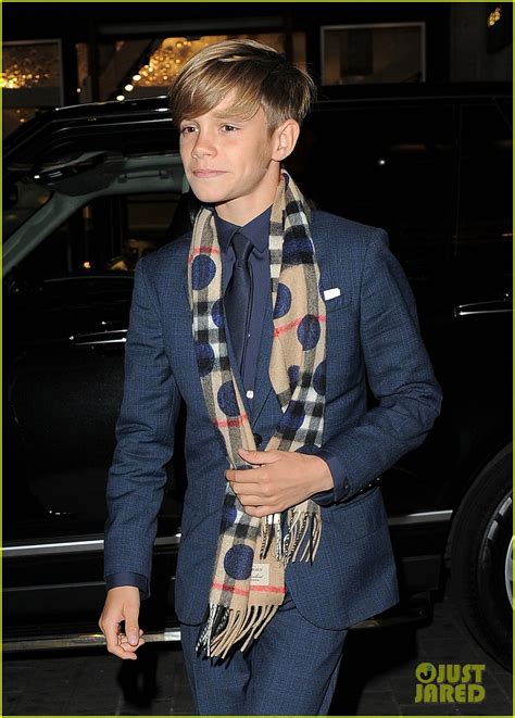 Photo Romeo Beckham Celebrates Burberry Campaign With His Mom 20 Photo 3498983 Just Jared