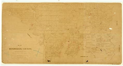 Map Of Henderson County The Portal To Texas History