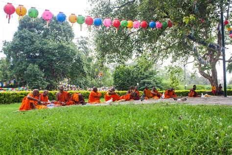 Lumbini Natural Park Buddhist Temple With Golden Building In Berastagi Indonesia Editorial