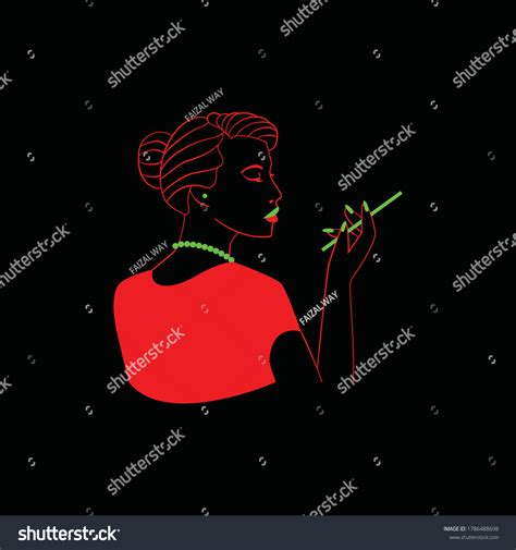 Red Light Green Silhouette Girl Erotica Stock Vector Royalty Free 1786488698 Shutterstock