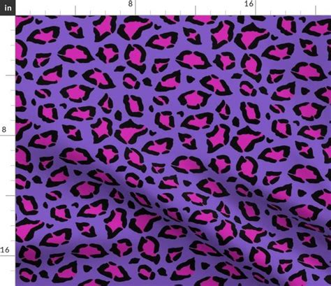 Leopard Print Hot Pink On Purple Spoonflower