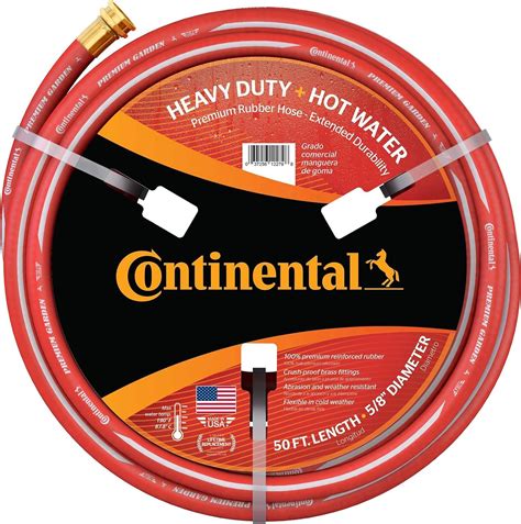 Continental Contitech Red Hot Water Heavy Duty Garden Hose 58 Id X 50 Feet Length Amazonca
