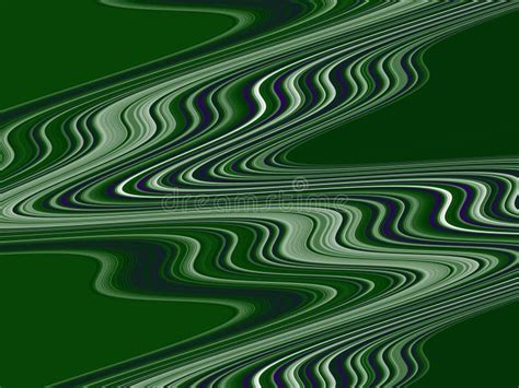 Green Phosphorescent Fluid Lines Waves Lights Shades Lines