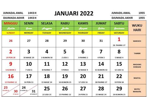 Download Kalender Hijriah Masehi Jawa Lengkap Dengan Hari Libur