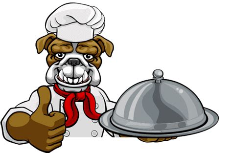 Bulldog Chef Mascot Sign Cartoon 素材 Canva可画