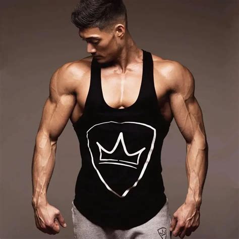 Men Gyms Bodybuilding Tank Top Cotton Sleeveless Fitness Brand