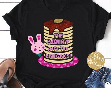 The Bunny Gets The Pancake Wreck It Ralph 2 Glitter Shirt Etsy