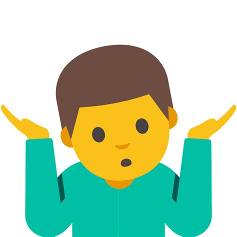 Man Shrugging Emoji Clipart Free Download Transparent PNG Creazilla