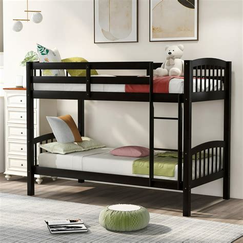 Uhomepro Kids Bunk Beds For Boys Girls Twin Over Twin Bunk Bed Frame