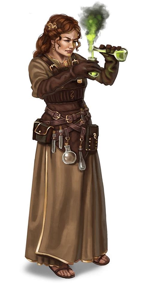 Female Alchemist Dungeons And Dragons Characters Concept Art