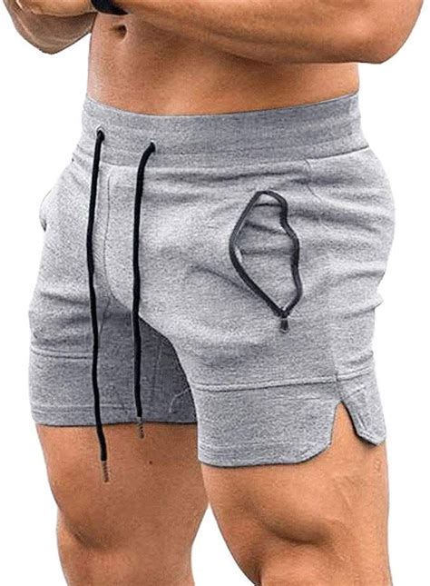 Everworth Mens Solid Gym Workout Shorts Bodybuilding Running Fitted Training Jogging Short