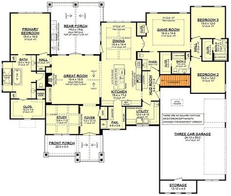 Country House Floor Plans One Story Image To U