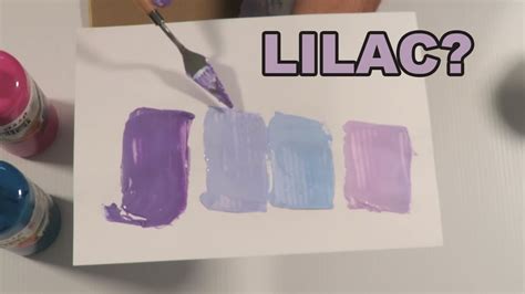 How To Make Lilac Colour Paint Acrylic Very Easy Youtube