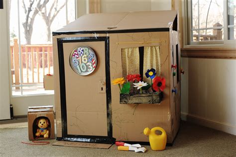 25 Creative Cardboard Playhouses For You And Your Kids Patterns Hub