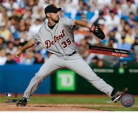 Justin Verlander Detroit Tigers MLB No Hitter Action Photo 8 X 10