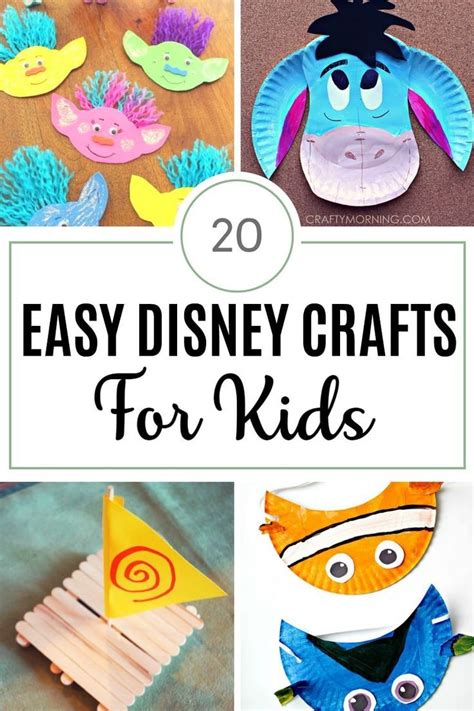 20 Easy Disney Crafts For Kids The Unprepared Mommy Disney Crafts