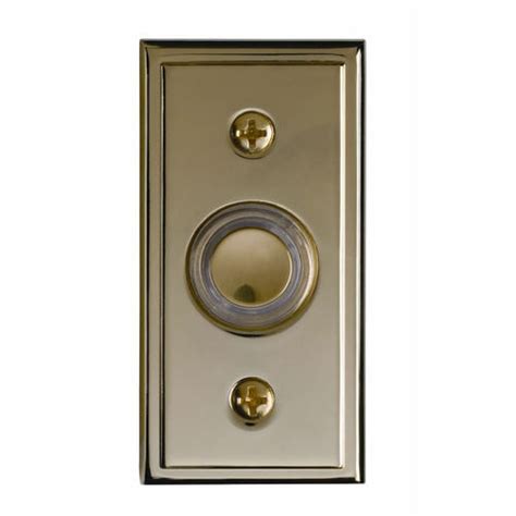 Utilitech Wired Polished Brass Doorbell Button In The Doorbell Buttons