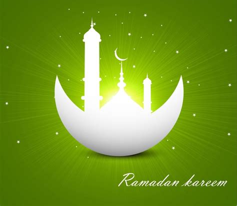 Abstract Colorful Green Ramadan Kareem Vector Background Vectors