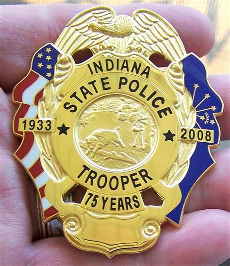 Collectors Badges Auctions Indiana State Police 75th Anniversary Badge