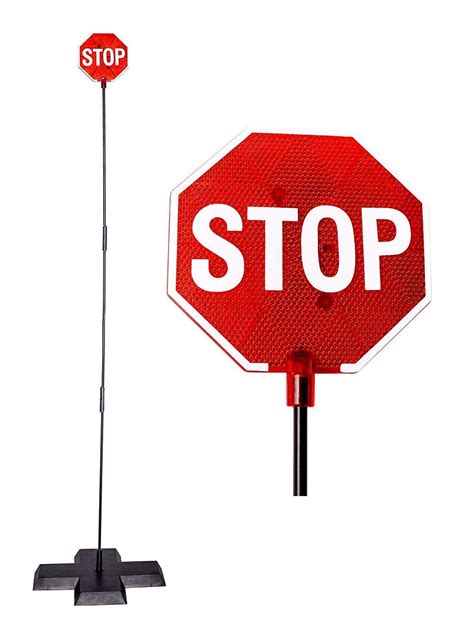 Led Stop Sign Parking Assistant For Garage With Flashing Signal