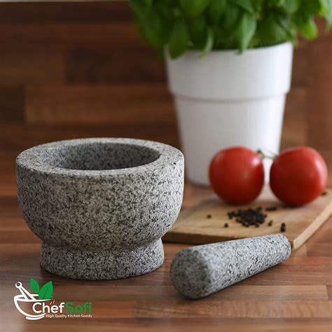 Buy Chefsofi Mortar And Pestle Set 6 Inch 2 Cup Capacity