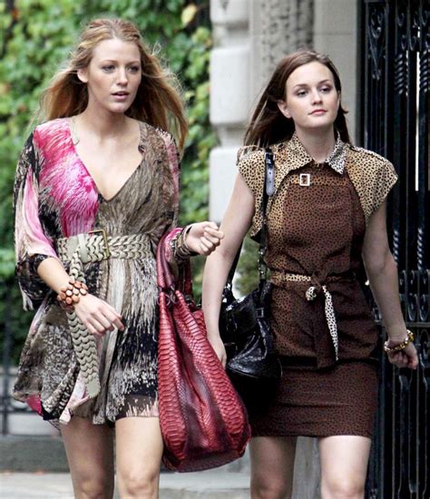 Blake Lively And Leighton Meester Filming Gossip Girl In Nyc