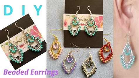 Diy Simple And Easy To Make All Seed Beads Beaded Earrings For