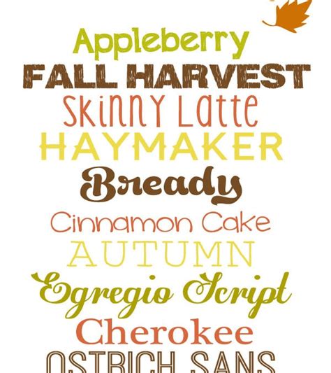 Fall Printable Without Downloading Free Fonts
