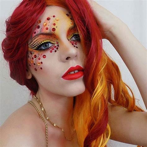 Hot Fire Makeup Looks To Try For Fun Fire Makeup Makeup Medieval Makeup