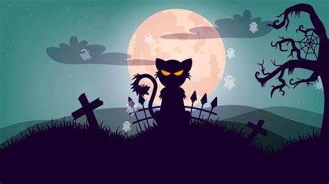 Halloween Black Cat Animated Screensaver Youtube
