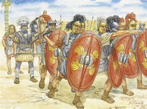 Roman auxiliaries, art by Giuseppe Rava | Warriors illustration