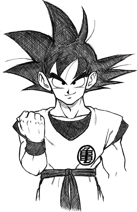 Contour goku from dragon ball z, try to change the thickness and darkness of the line. How Drawing Dragon Ball Z at PaintingValley.com | Explore ...