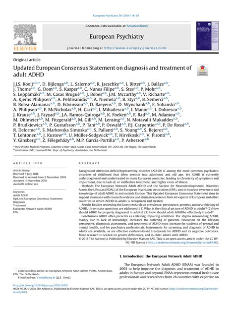 Full Article Updated European Consensus Statement On Diagnosis And