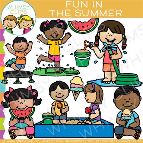 Fun In The Summer Clip Art Images And Illustrations Whimsy Clips