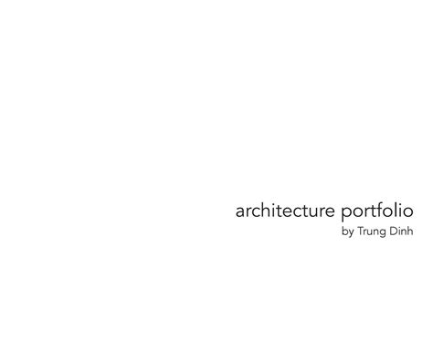 architecture portfolio 2021 by trung dinh issuu