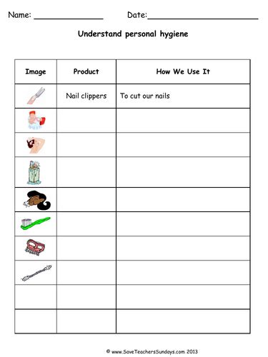 Personal Hygiene Ks1 Lesson Plan And Worksheet Teaching Resources