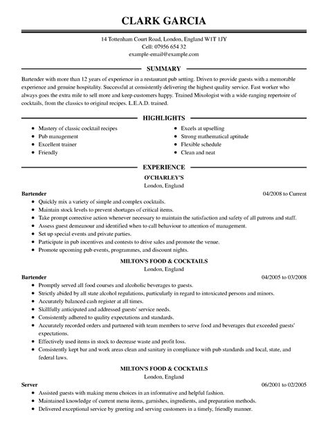 Professional Culinary Resume Templates Livecareer