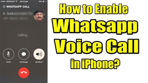 How To Get Whatsapp Call Option In Iphone Youtube