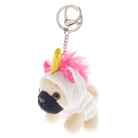 Doug The Pug® Unicorn Plush Keychain Claires Us