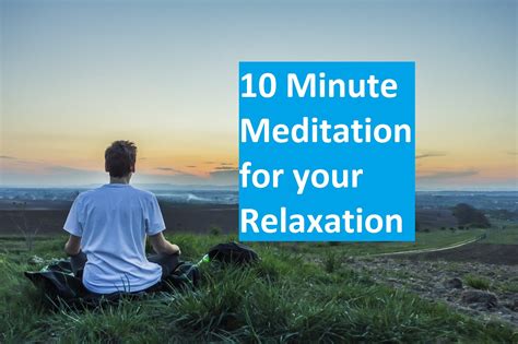 10 Minute Meditation For Your Relaxation - Ejournalz | Health tips ...