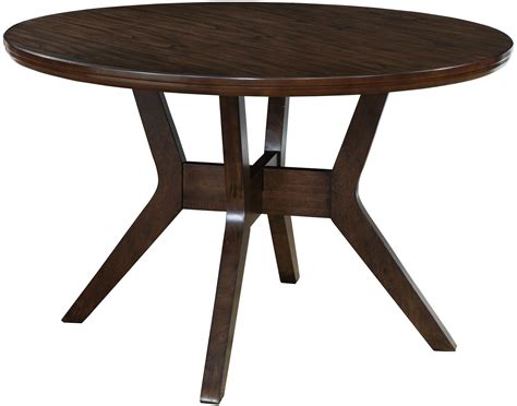 Abelone Walnut Round Dining Table From Furniture Of America Coleman