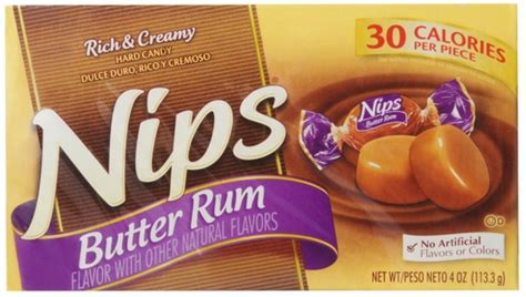 Nips Hard Candy Butter Rum 1s 4oz Per Pack