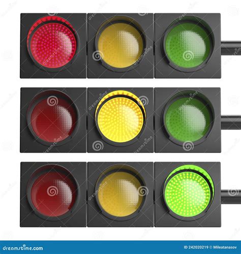 Horizontal Traffic Lights Stock Image Illustration Of Sign 242020219