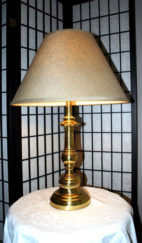 Vintage Solid Brass Stiffel Table Lamp Circa 1960s Or 70s 3 Etsy